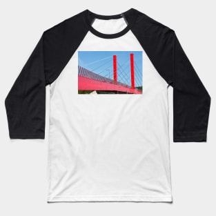 Red Bridge, Suspension Bridge, Mersch, Luxembourg, Europe Baseball T-Shirt